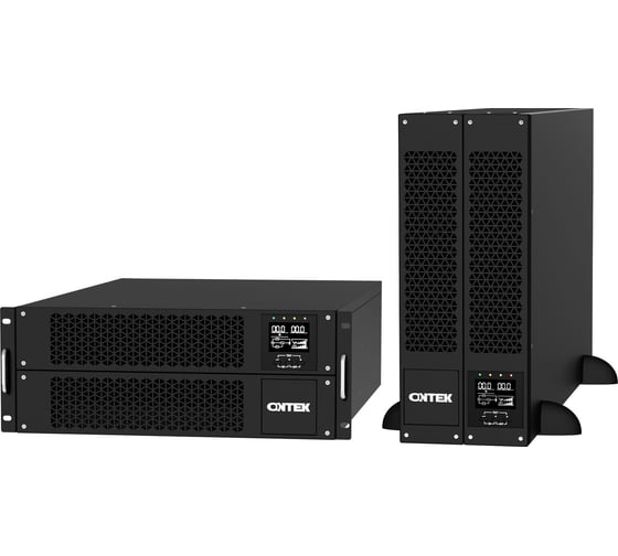 Источник бесперебойного питания ONTEK SM RT 6, 6 кВА/6 кВт (PF=1) с внутренними аккумуляторными батареями, выходными клеммами и выходными розетками 6шт х С13, 2шт х С19 SMRT 6 (SB)