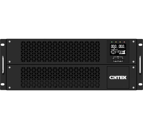 Источник бесперебойного питания ONTEK SM RT 6, 6 кВА/6 кВт (PF=1) с внутренними аккумуляторными батареями, выходными клеммами и выходными розетками 6шт х С13, 2шт х С19 SMRT 6 (SB)