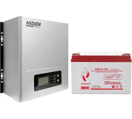 ИБП Рубин Hiden Control HPS20-0312N(НАСТЕННЫЙ) + АКБ 12-100 РЭ-АКБ12100/0312N