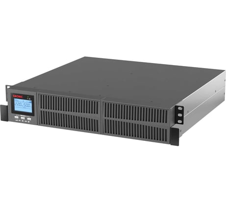 Источник бесперебойного питания DKC серии Small Rackmount, онлайн, 2000 ВА/1800 Вт, 1/1, 8xIEC C13, EPO, USB, RS 232, Rack 2U, з/у 1А, 4x9Ач 1 ШТ SMALLR2A5I