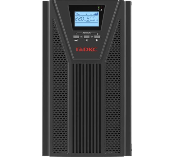 Источник бесперебойного питания DKC серии Small Tower, онлайн, 3000 ВА/2700 Вт, 1/1, 4xSchuko, EPO, USB, RS 232, RJ45, з/у 1А, 8x7Ач 1 ШТ SMALLT3A10S