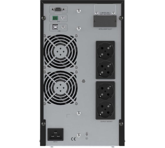 Источник бесперебойного питания DKC серии Small Tower, онлайн, 3000 ВА/2700 Вт, 1/1, 4xSchuko, EPO, USB, RS 232, RJ45, з/у 1А, 8x7Ач 1 ШТ SMALLT3A10S
