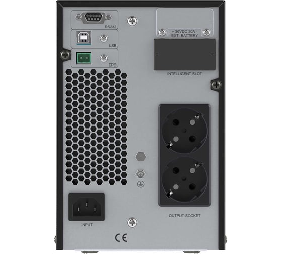 Источник бесперебойного питания DKC серии Small Tower, онлайн, 1000 ВА/900 Вт, 1/1, 2xSchuko, EPO, USB, RS 232, RJ45, з/у 1А, 3x7Ач 1 ШТ SMALLT1A10S