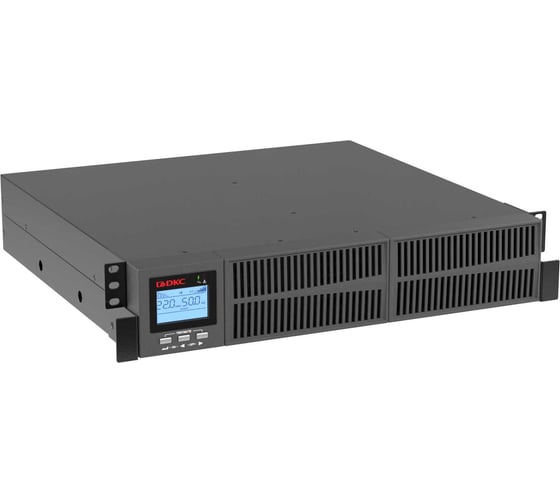 Источник бесперебойного питания DKC серии Small Rackmount, онлайн, 3000 ВА/2700 Вт, 1/1, 8xIEC C13, EPO, USB, RS 232, Rack 2U, з/у 1А, 6x9Ач 1 ШТ SMALLR3A5I