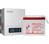 Комплект ИБП Рубин Hiden Control HPS20-1012N(НАСТЕННЫЙ) + АКБ 12-75 РЭ-АКБ1275/1012N
