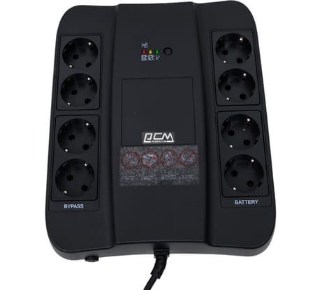 Источник бесперебойного питания Powercom Back-UPS SPIDER, OffLine, 850VA / 510W, Tower, Schuko SPD-850N