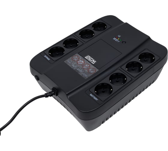 Источник бесперебойного питания Powercom Back-UPS SPIDER, OffLine, 850VA / 510W, Tower, Schuko SPD-850N