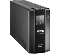 Источник бесперебойного питания APC Back-UPS Pro, Интерактивная, 650 ВА/390 Вт, Tower, IEC BR650MI