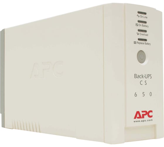 Источник бесперебойного питания APC Back-UPS CS, OffLine, 650VA/400W, Tower, IEC, Serial+USB BK650EI