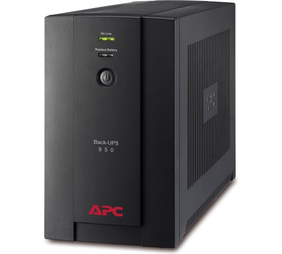 Источник бесперебойного питания APC Back-UPS BX, Интерактивная, 950 ВА/480 Вт, Tower, IEC BX950U-GR