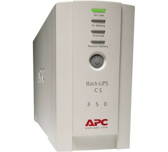 Источник бесперебойного питания APC Back-UPS CS, OffLine, 350VA / 210W, Tower, IEC, USB BK350EI