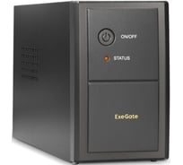 ИБП ExeGate Power Back BNB-450.LED.AVR.2SH 450VA/240W, LED, AVR,2 Schuko, металлический корпус, Black 283855