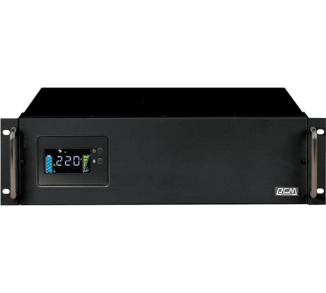 Источник бесперебойного питания Powercom King Pro RM, интерактивная, 3000 VA/2400 Вт, Rack, IEC, KIN-3000AP LCD