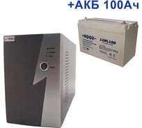 Комплект ИБП ELTENA Intelligent 500LT2 (300Вт) + АКБ AQQU 12ML100 (12В, 100Ач) I500LT2/12ML100
