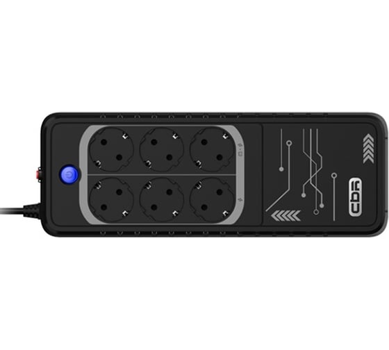 ИБП CBR Offline 650VA/360W 5Ah12V 6 x Shuko+ Breaker LGT-650H-6F-LDB 1