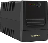 Источник бесперебойного питания ExeGate Power NB-650.LED.AVR.2SH 650VA/390W, LED, AVR, 2 Schuko, батарея 12V 7Ah, Black 299484