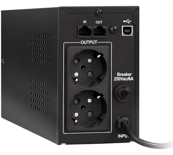 Источник бесперебойного питания ExeGate SpecialPro UNB-650 LED AVR EURO RJ USB 650VA/360W LED AVR 2 евро RJ45/11 USB Black 285597