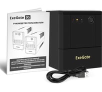 Источник бесперебойного питания ExeGate Power NB-2000.LED.AVR.8C13.USB 2000VA/1200W, LED, AVR, 8 C13, USB, батарея 12V 9Ah - 2 шт., металлический корпус, Black 299817