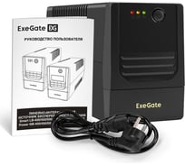 Источник бесперебойного питания ExeGate Power NB-600.LED.AVR.4C13 600VA/360W, LED, AVR, 4 C13, батарея 12V 7.2Ah, Black 299749