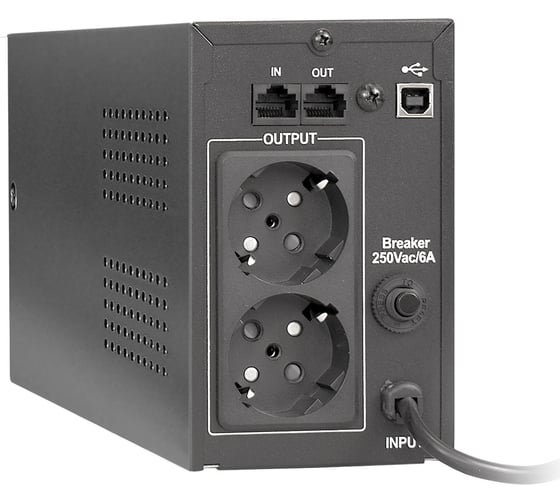 ИБП ExeGate Power Smart ULB-650 LCD AVR EURO RJ USB 650VA/360W LCD AVR 2евро RJ45/11 USB 285561