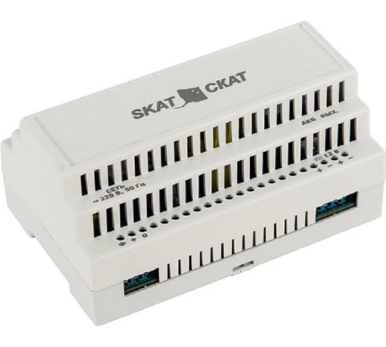 Источник бесперебойного питания SKAT 12-6.0 DIN 12В 6А пластиковый корпус под DIN рейку 35 мм 586