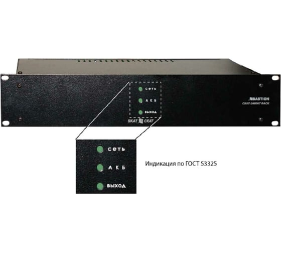 Источник бесперебойного питания СКАТ 2400И7 RACK ( ИБП-24/4,5-2X17-RACK) 2143