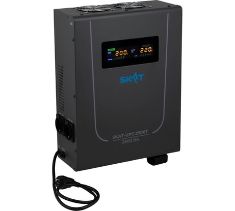 Источник питания SKAT UPS 2500T Line-Interactive 220В, 2500ВА, работает от 1 внешней АКБ 4548
