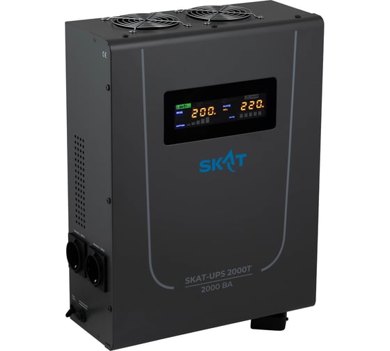 Источник питания SKAT UPS 2000T Line-Interactive 220В, 2000ВА, работает от 1 внешней АКБ 4547