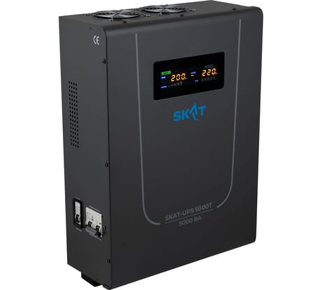 Источник питания SKAT UPS 5000T Line-Interactive 220В, 5000ВА, работает от 2 внешних АКБ 4550