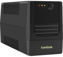 Источник бесперебойного питания ExeGate Power NB-500.LED.AVR.2SH 500VA/300W, LED, AVR, 2 Schuko, батарея 12V 4.5Ah, Black 299480