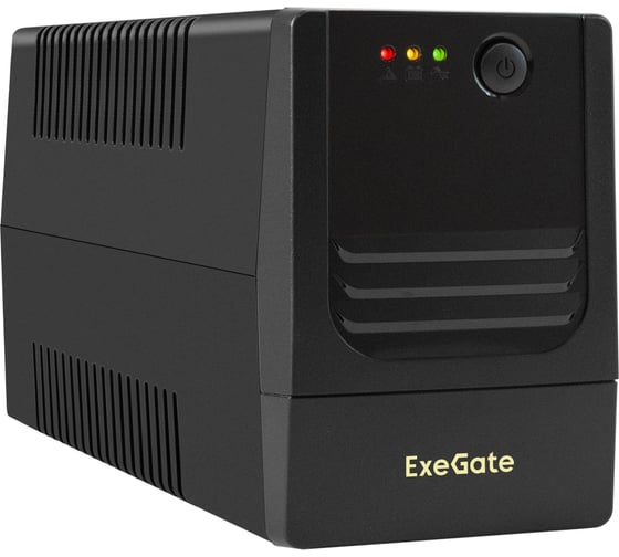 Источник бесперебойного питания ExeGate Power NB-400.LED.AVR.2SH 400VA/240W, LED, AVR, 2 Schuko, батарея 12V 4.5Ah, Black 299468