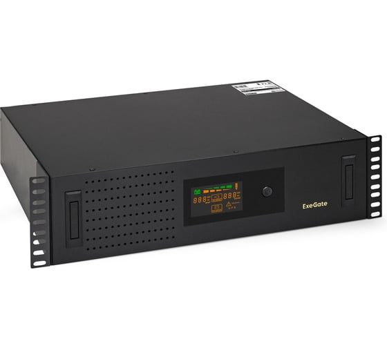 Источник бесперебойного питания ExeGate ServerRM UNL-3000.LCD.AVR.2SH.3C13.USB.3U 3000VA/1800W, Color LCD, AVR, 2 Schuko+3 C13, USB, батарея 12V 7.2Ah - 2 шт., 3U, установка в стойку, B 294823