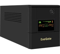 Источник бесперебойного питания ExeGate SpecialPro Smart LLB-1000.LCD.AVR.4SH 1000VA/700W, LCD, AVR, 4 Schuko, батарея 12V 7.2Ah - 2 шт., металлический корпус, Black 299950