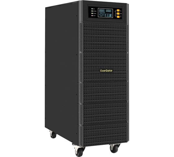Источник бесперебойного питания ExeGate On-line PowerExpert TL-575-6kVA.192V.LCD.AVR.T.USB.RS232.SNMP 6000VA/6000W, On-Line, PF=1, LCD, клеммы, RS232, USB, SNMP-slot, встроенные батареи 296951
