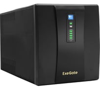 Источник бесперебойного питания ExeGate SpecialPro UNB-1500.LED.AVR.4SH.USB 1500VA/950W, LED, AVR, 4 Schuko, USB, Black 223437