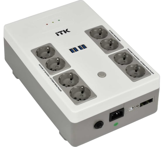 Источник бесперебойного питания ITK ELECTRA ST8 ИБП 800ВА/480Вт LED с АКБ 1х9AH EST8-800VA-1-001-L