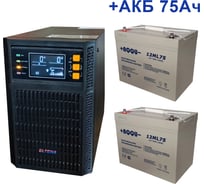 Комплект ИБП ELTENA Monolith B 1000LT-24V (1000Вт) + 2шт. АКБ AQQU 12ML75 (12В, 75Ач) MB1000LT-24V/12ML75