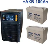 Комплект ИБП ELTENA Monolith B 1000LT-24V (1000Вт) + 2шт. АКБ AQQU 12ML100 (12В, 100Ач) MB1000LT-24V/12ML100