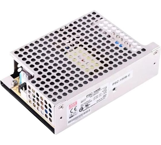 ИБП UPS MEAN WELL PSC-100B-C на шасси для охранных систем 100 Вт 27.6 В, 27.6 В 709685
