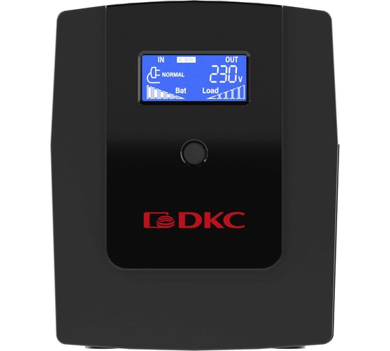 Линейно-интерактивный источник бесперебойного питания DKC 1500 ВА/900 Вт, 1/1, 3xSchuko, USB + RJ45, LCD, 2x8Aч INFOLCD1500S