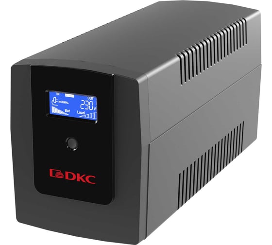 Линейно-интерактивный источник бесперебойного питания DKC 1500 ВА/900 Вт, 1/1, 4xIEC C13, USB + RJ45, LCD, 2x8Aч INFOLCD1500I