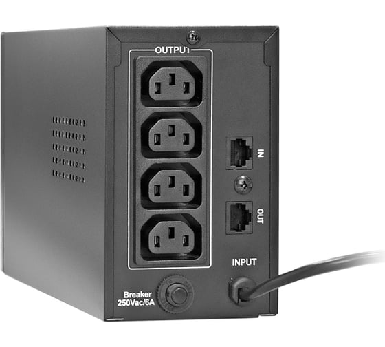 Источник бесперебойного питания ExeGate Power Back BNB-4/IEC-C13, RJ45/11, Black 285521