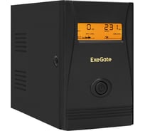 Источник бесперебойного питания ExeGate Power Smart ULB-800.LCD.AVR.2Schuko, металлический корпус, Black 292776