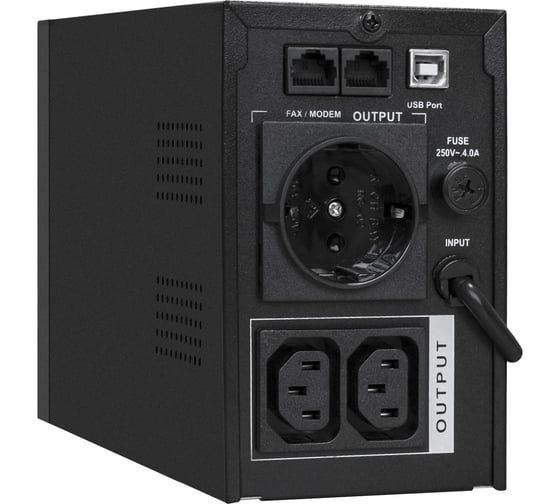 Источник бесперебойного питания ExeGate SpecialPro Smart LLB-1000.LCD.AVR.1SH.2C13, RJ45 11,USB, металлический корпус, Black 292788