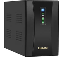 Источник бесперебойного питания ExeGate SpecialPro UNB-2000.LED.AVR.2SH.RJ.USB 2000VA/1200W, 2Sch, RJ45/11, USB, металлический корпус, Black 292609