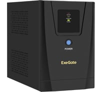 Источник бесперебойного питания ExeGate SpecialPro UNB-1600.LED.AVR.2SH.3C13 1600VA/950W, 2Sch/3C13, металлический корпус, Black 292801