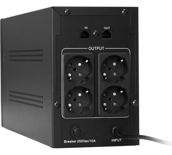 Источник бесперебойного питания ExeGate SpecialPro UNB-2200.LED.AVR.4SH.RJ 2200VA/1300W, 4Sch, RJ45/11, металлический корпус, 285528