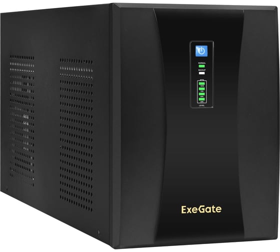 Источник бесперебойного питания ExeGate SpecialPro UNB-3000.LED.AVR.2SH.4C13.RJ.USB 3000VA/1800W, 2Sch/4C13,RJ45/11,USB, металлический корпус, Black 292615