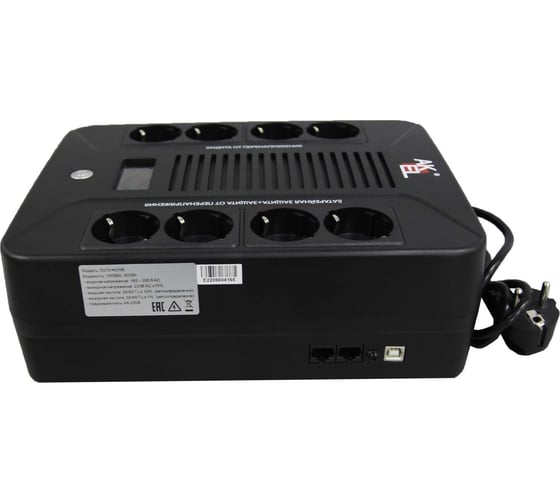 ИПБ AKEL D210-HOME источник бесперебойного питания UPS 1000VA / 600W AVR, 8 розеток 888204