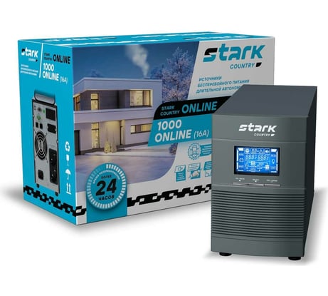 Источник бесперебойного питания Stark Country 1000 Online max 16А